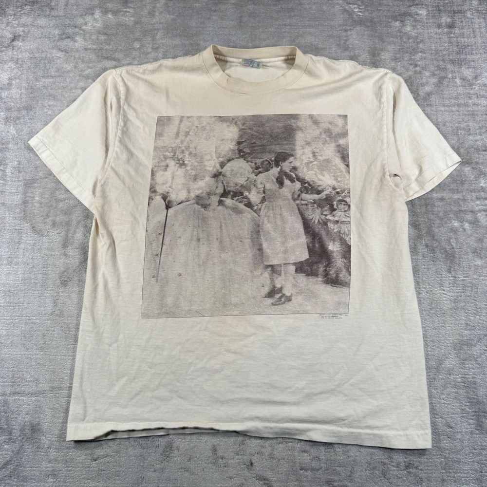 Vintage Wizard of Oz Shirt Mens XL White 1993 Stanley Desantis Movie Promo Tee